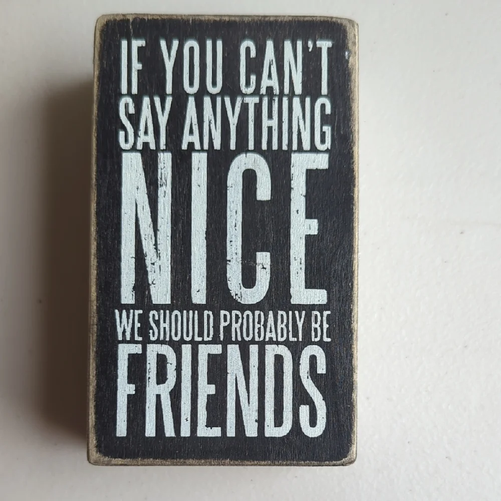 Black and White Decorative Sign - Picture 1 of 4